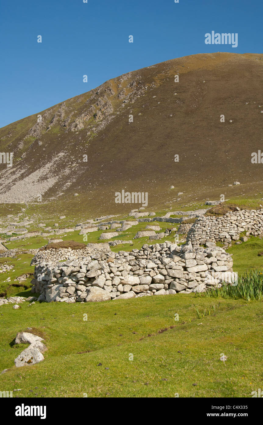 Scotland, St. Kilda Islands, Outer Hebrides. Historic island of Hirta