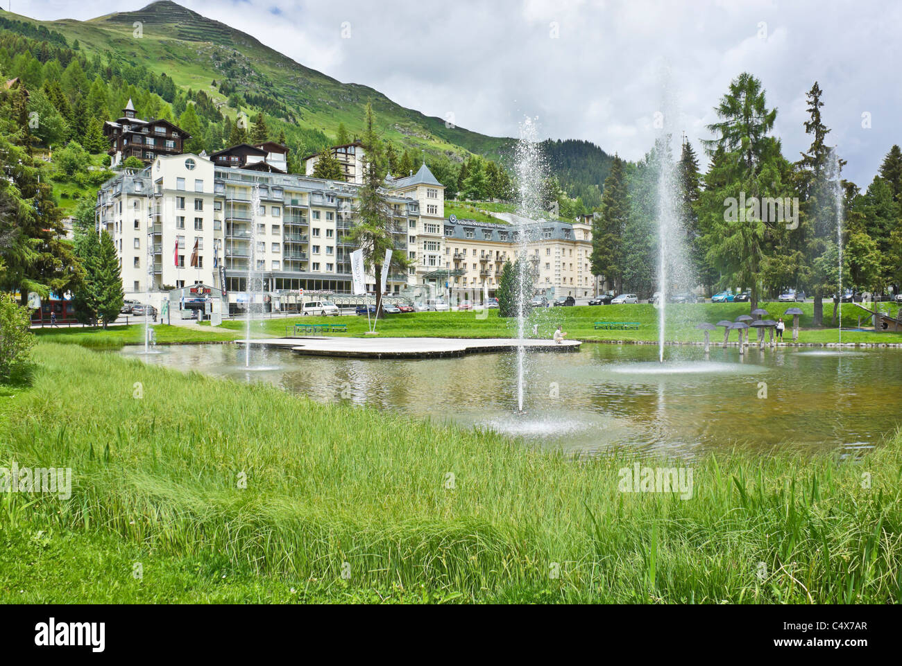 The Arabella Sheraton Hotel Seehof in Davos Switzerland Stock Photo