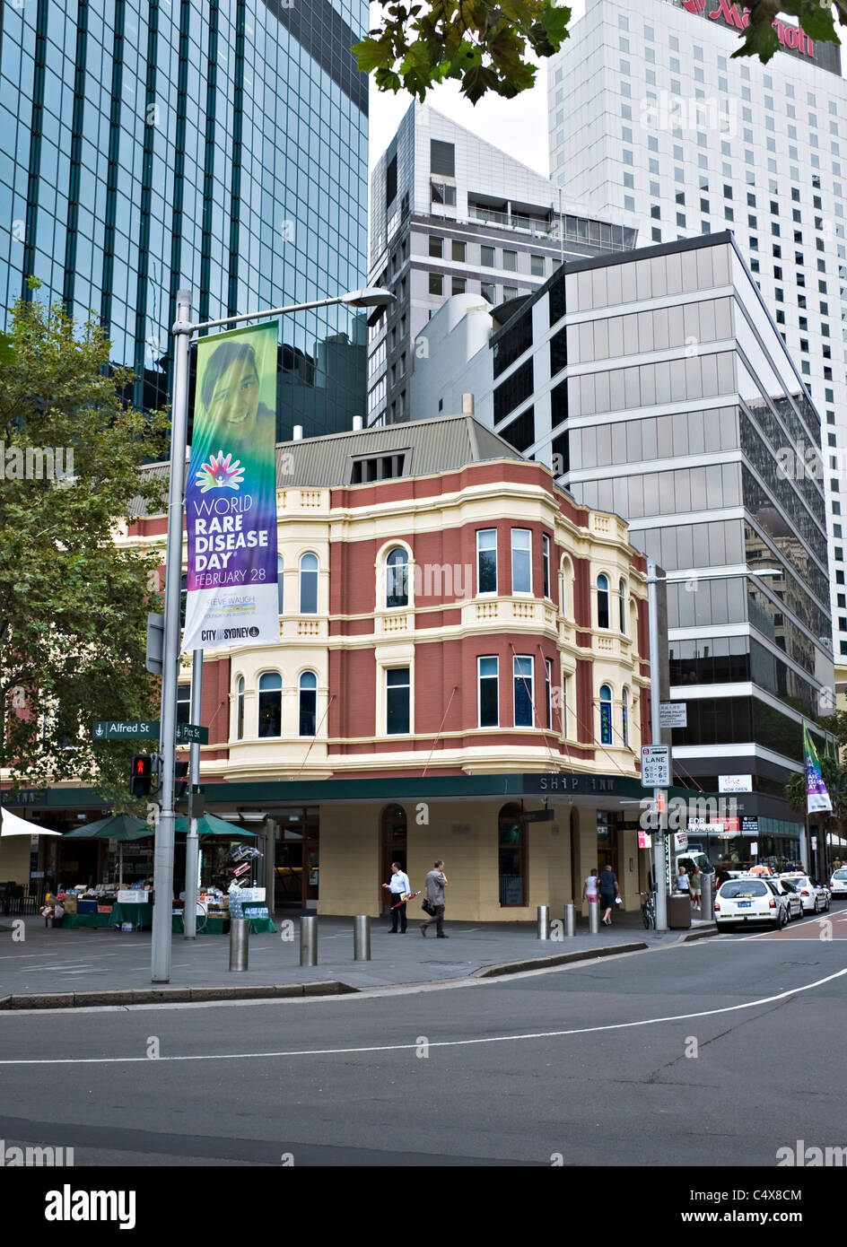 The Old Ship Inn on the Corner of Pitt Street and Alfred Street by Circular Quay Sydney New South Wales Australia Stock Photo