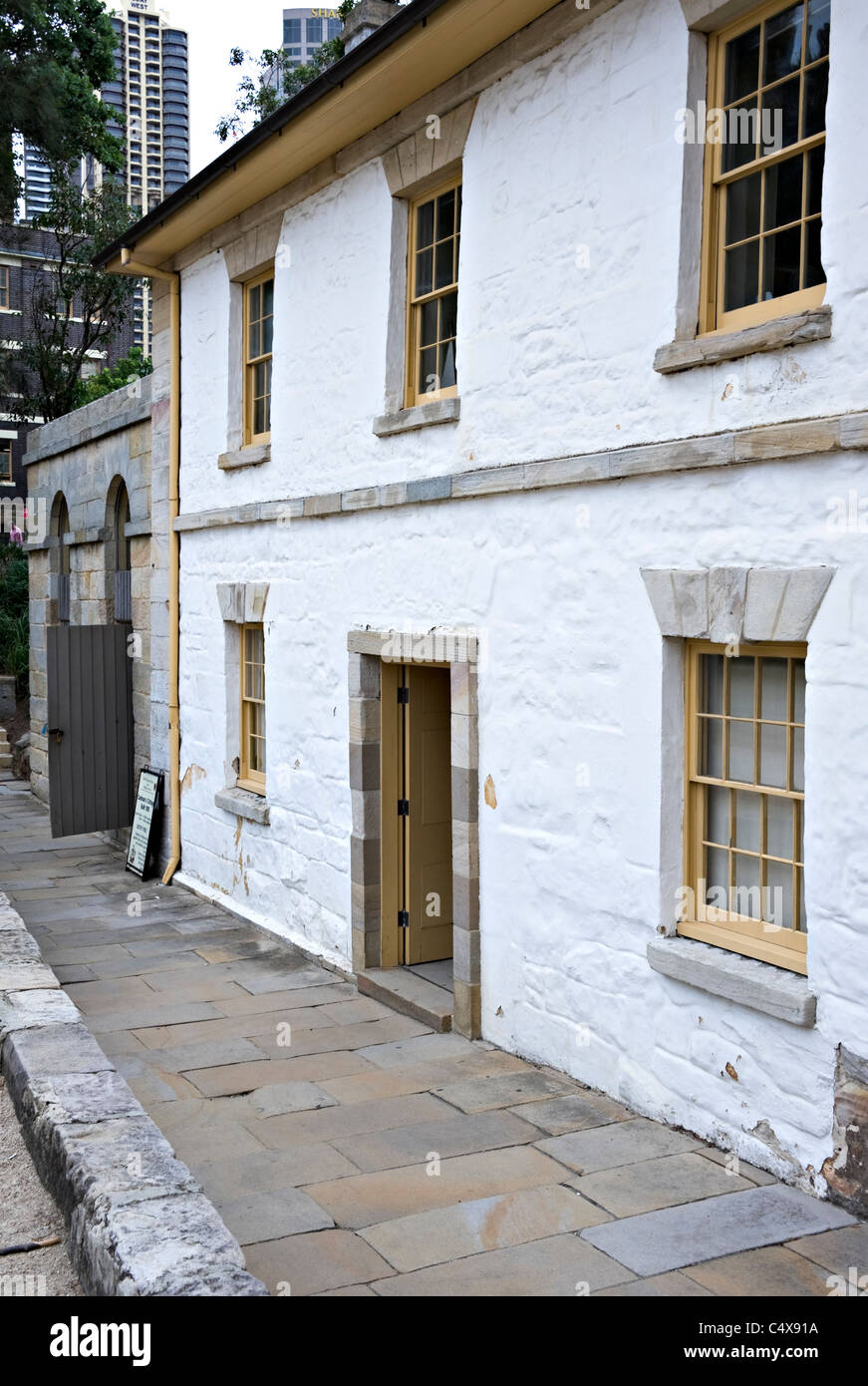 Cadmans Cottage Oldest Surviving Residential Building in The Rocks Area of Sydney New South Wales Australia Stock Photo