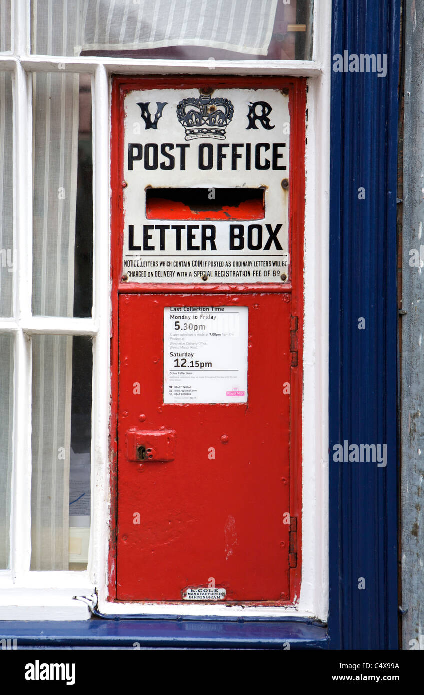 Old Victorian post box in uk Stock Photo