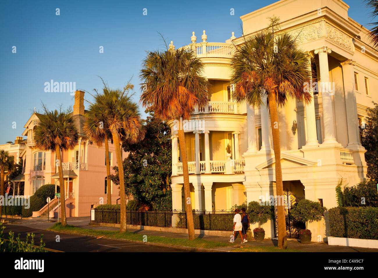 Historic homes along the Battery in Charleston, SC Stock Photo Alamy