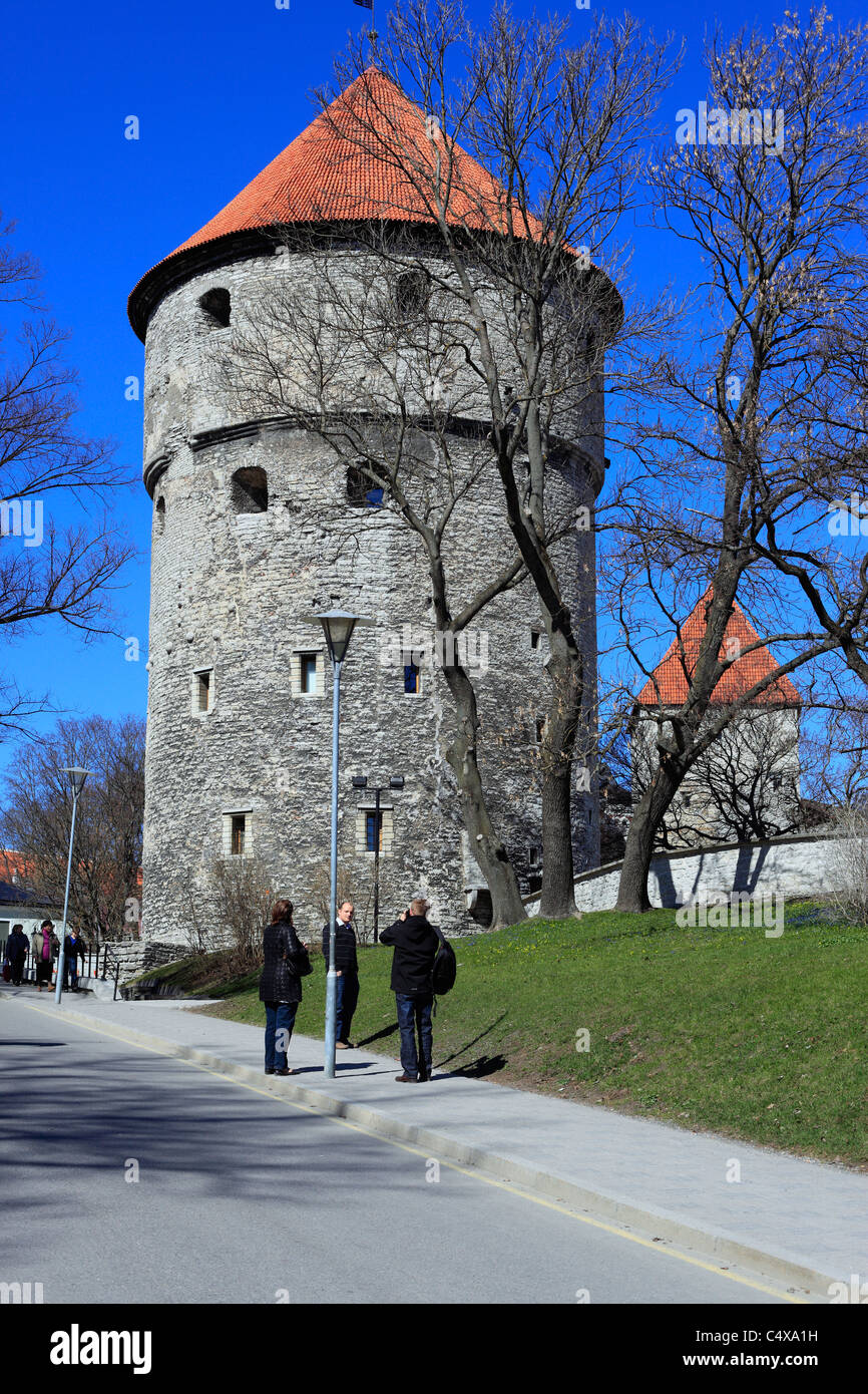 City tower, Historic Centre (Old Town), Tallinn, Estonia Stock Photo