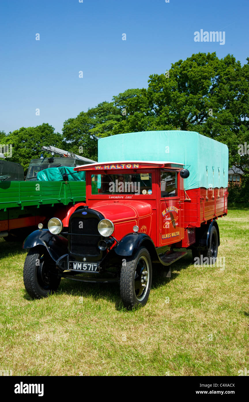 Vintage Ford Truck on display at Heskin Hall traction engine and vintage vehicle rally. Stock Photo