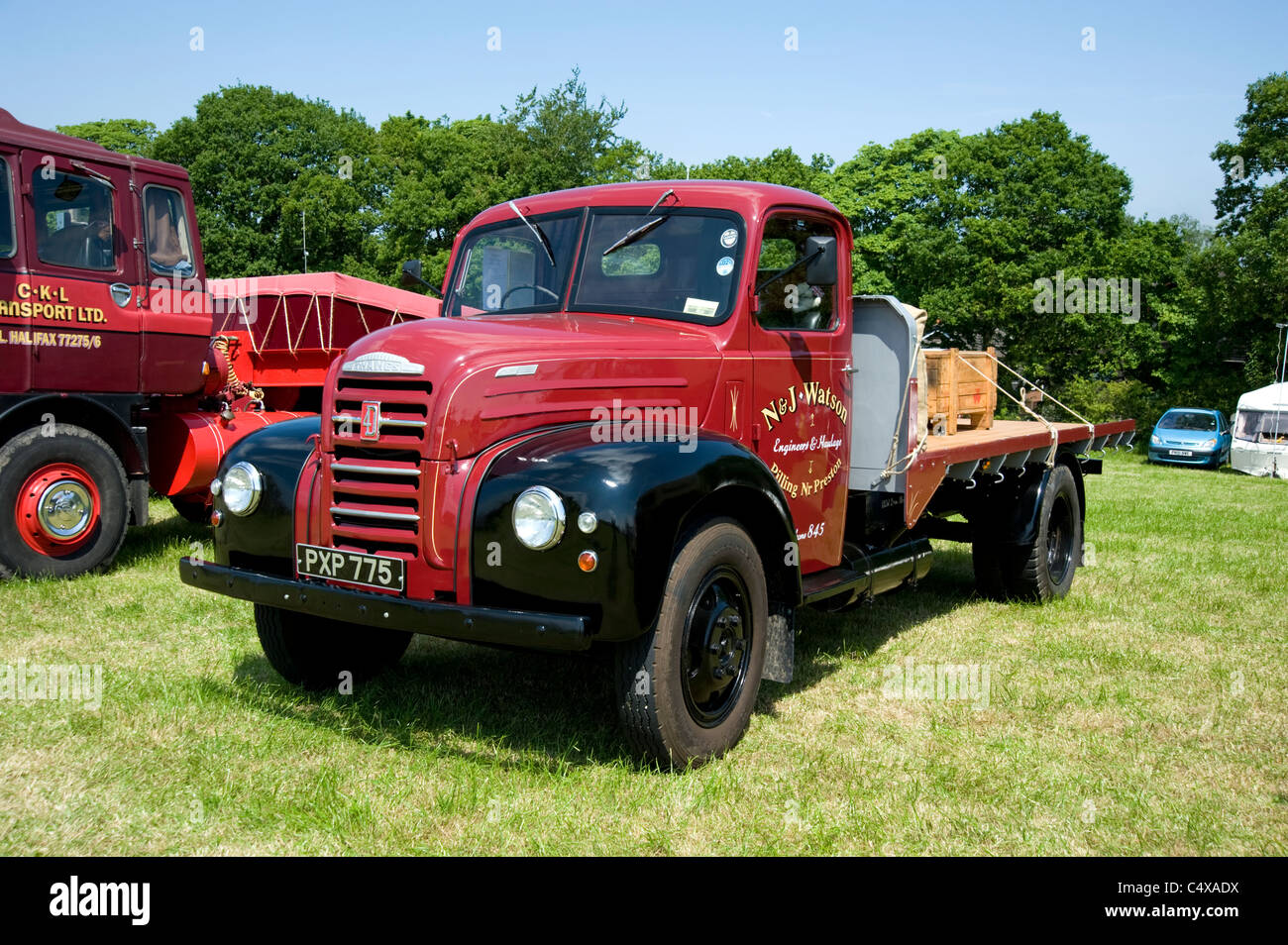 Ford Thames truck on display at Heskin Hall traction engine and vintage vehicle rally. Stock Photo