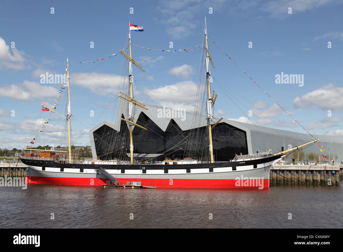 Riverside Museum Glasgow of Transport and Travel and the Tall Ship Glenlee, Glasgow, Scotland, UK Stock Photo