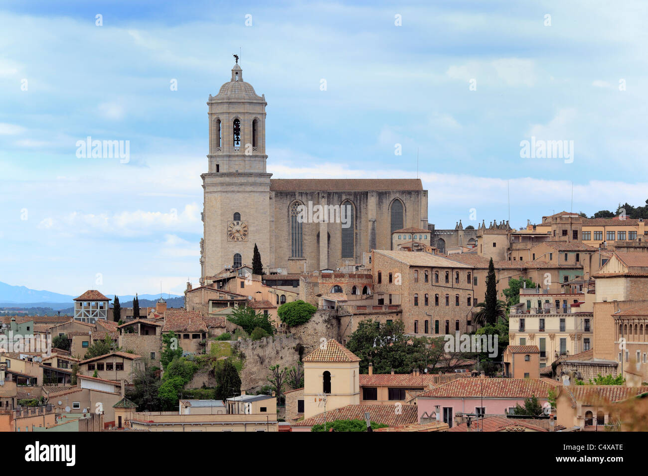 Cathedral, Girona, Catalonia, Spain Stock Photo