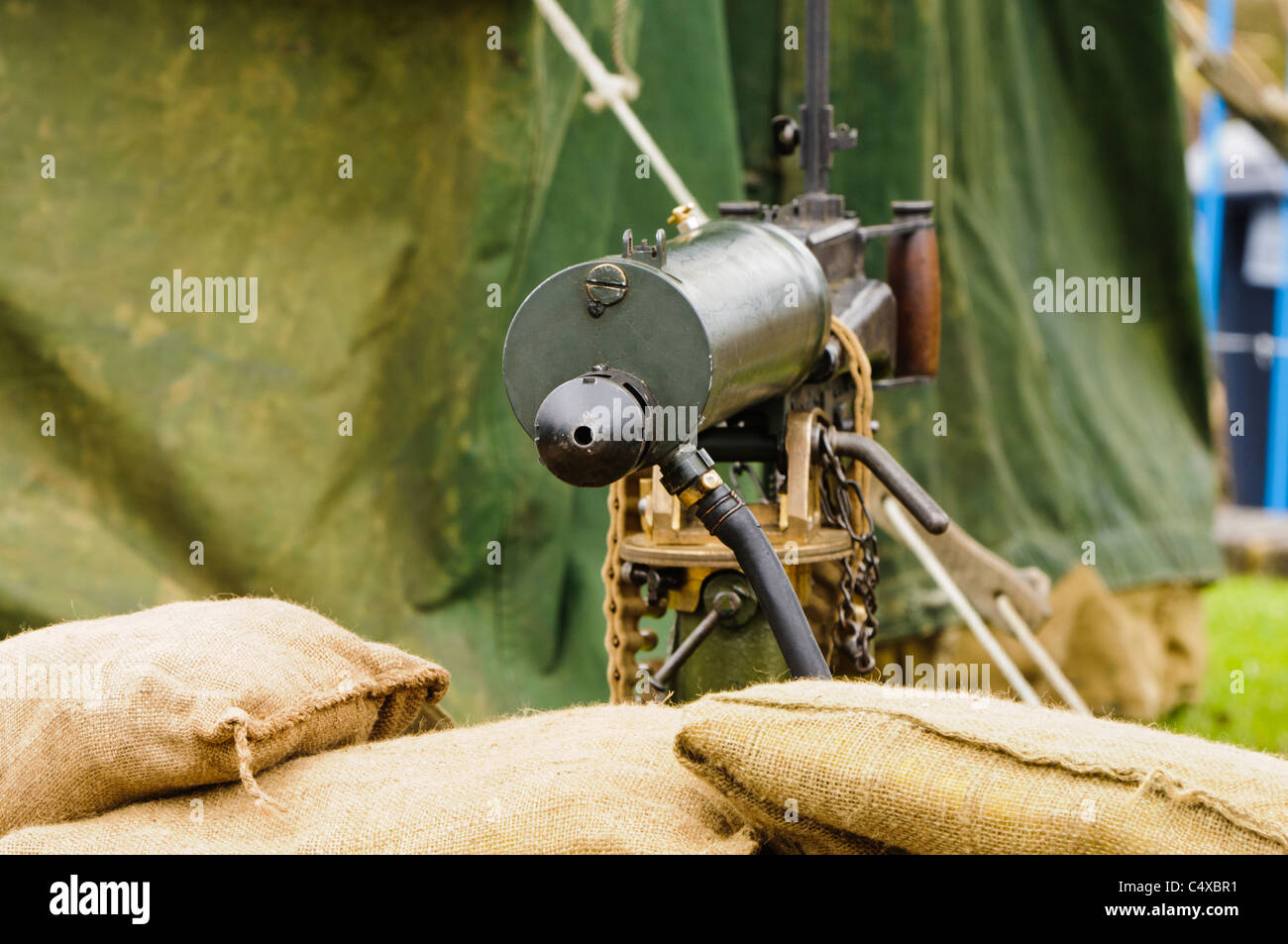 Watercooled medium machine gun Stock Photo Alamy