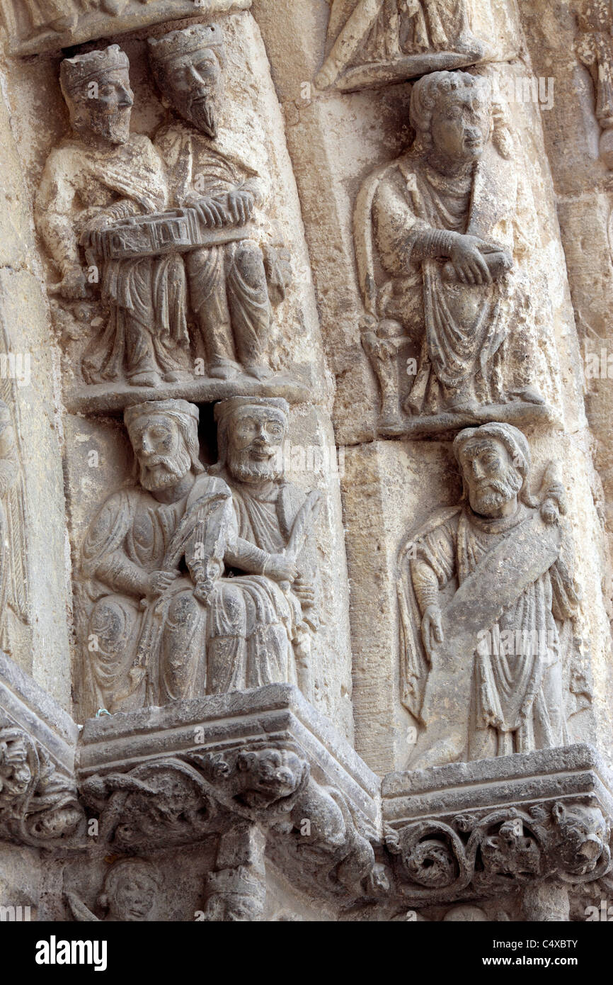 Church of St. Michael, Estella-Lizarra, Navarra, Spain Stock Photo