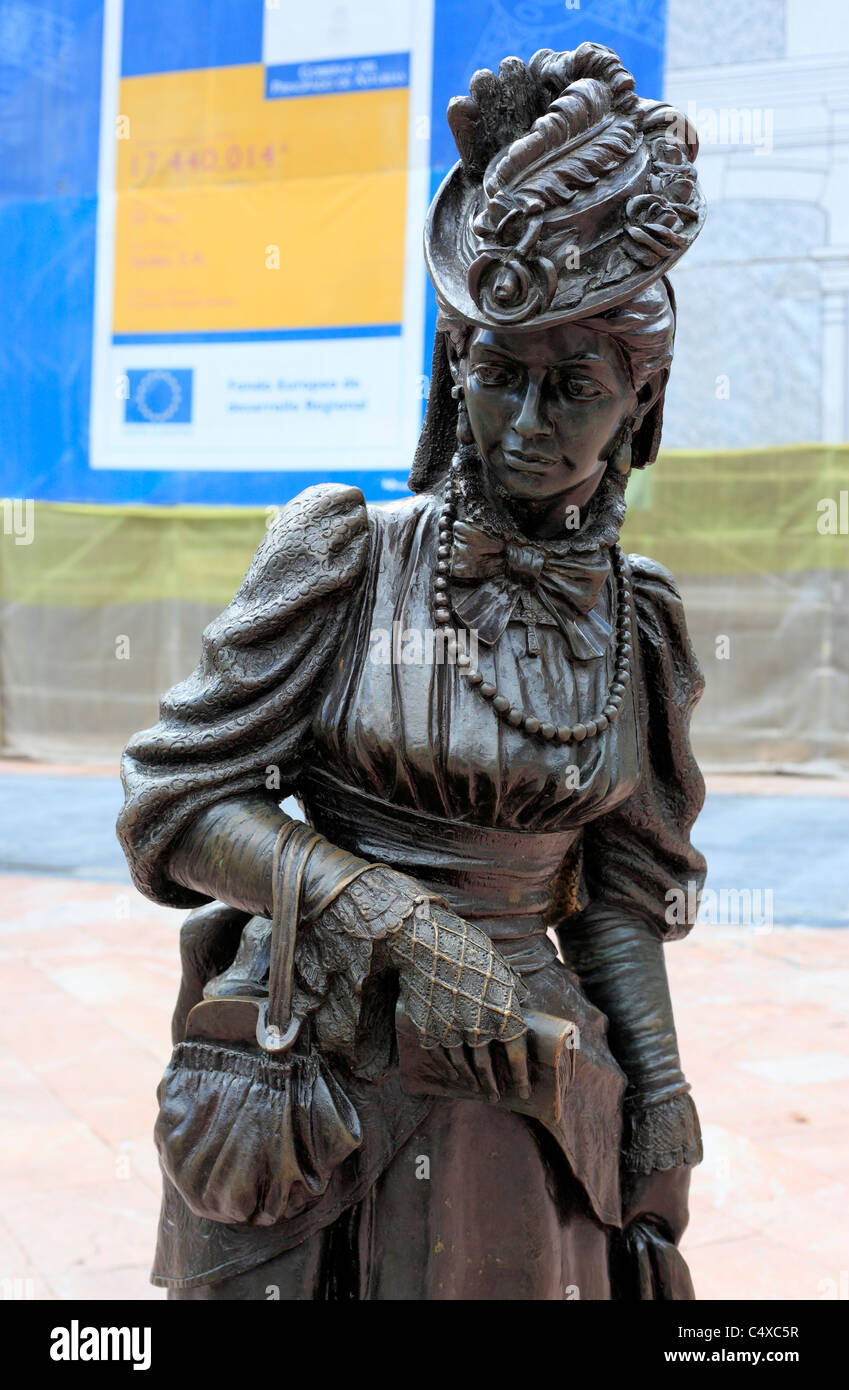 Statue of La Regenta, Oviedo, Asturias, Spain Stock Photo