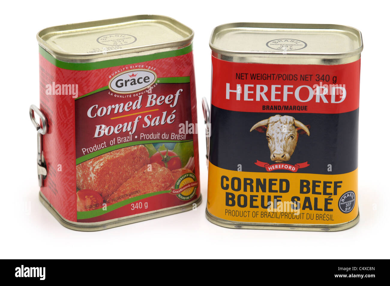 Corned Beef, Tinned / Canned Stock Photo