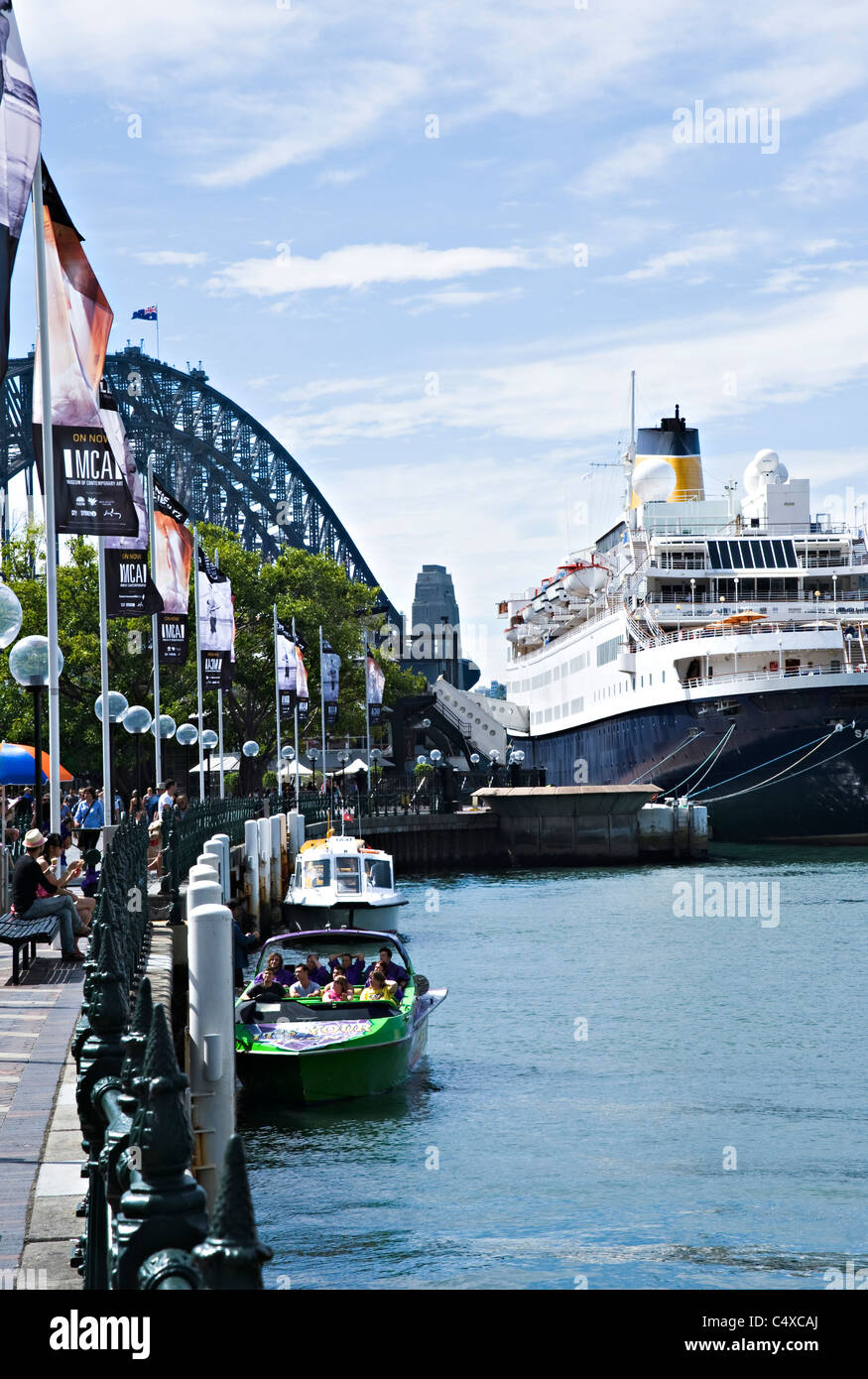 The Saga Ruby Cruise Ship berthed at the Ocean Passenger Terminal in