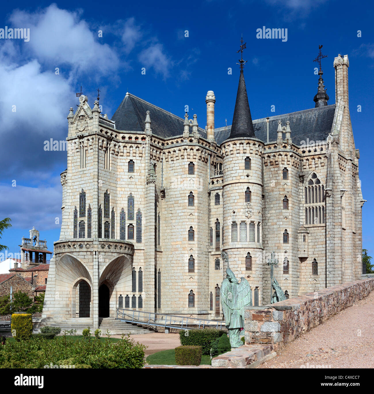 Episcopal Palace (1889-1913, by Antoni Gaudi), Astorga, Leon, Spain Stock Photo