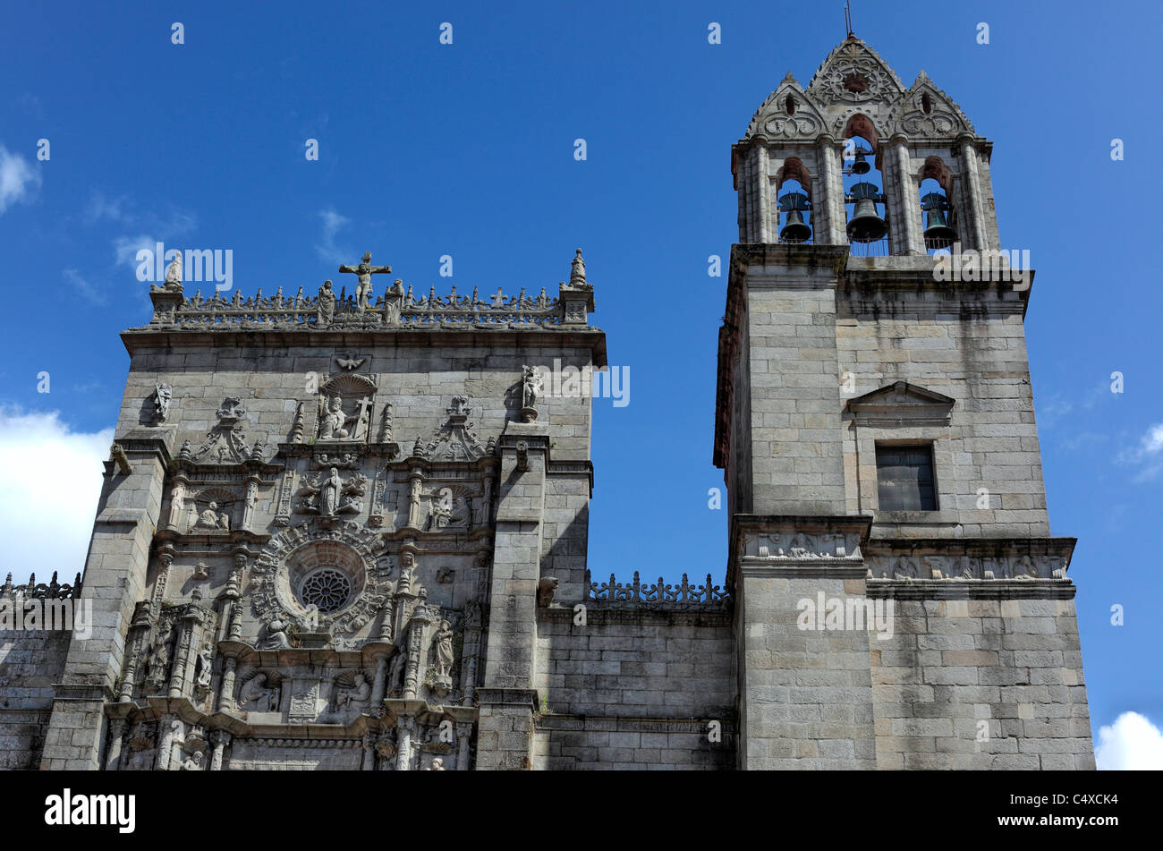 Basílica de Santa Maria la Mayor, Pontevedra, Galicia, Spain Stock Photo