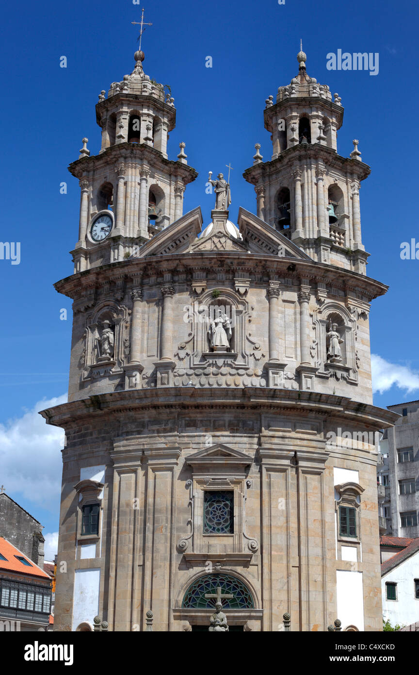 Church of Peregrina, Pontevedra, Galicia, Spain Stock Photo