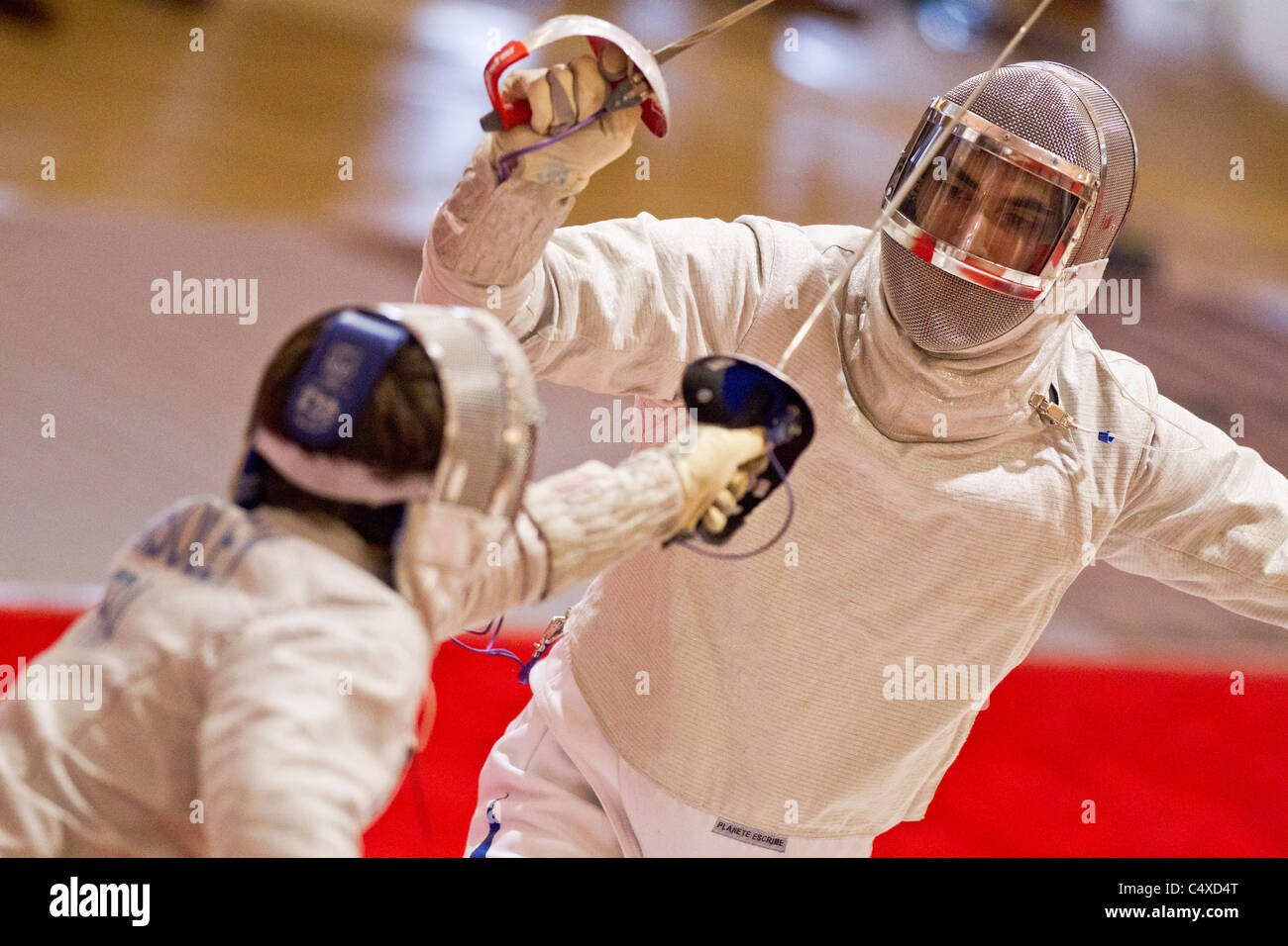 Competitors at the 2011 New York Saber World Cup. Stock Photo