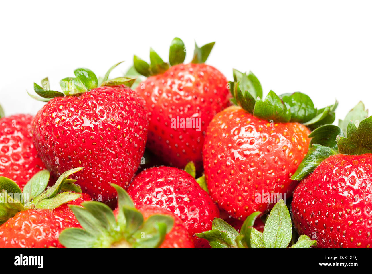 A close up group of fresh red strawberries Stock Photo - Alamy