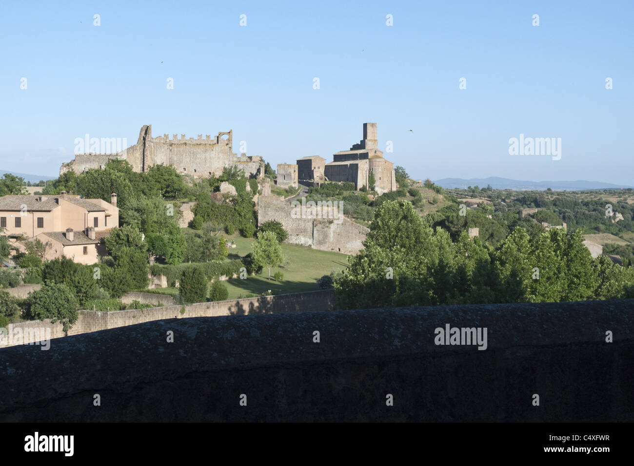 Views of St Peter's hill and Rivellino, Tuscania, central Italy Stock Photo