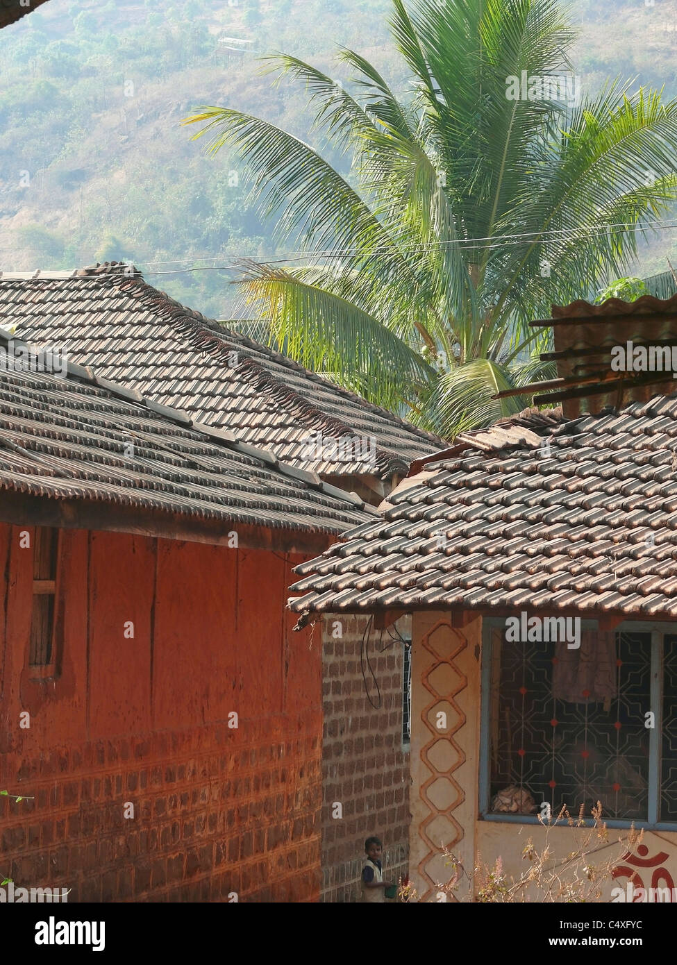 Traditional Rural House, Maharashtra, India Stock Photo