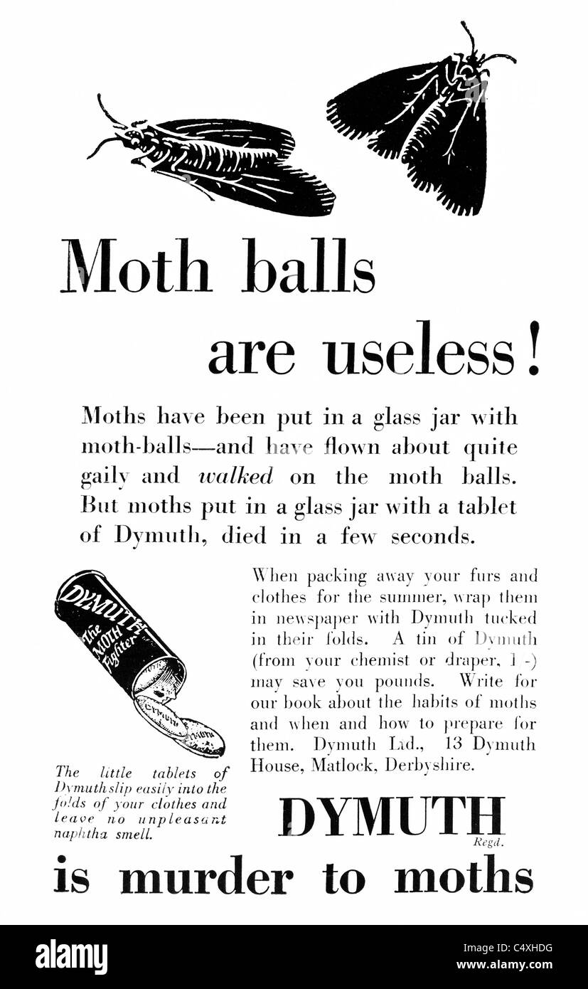 1926 'Dymuth' advertisement from 'Homes & Gardens' magazine. Stock Photo