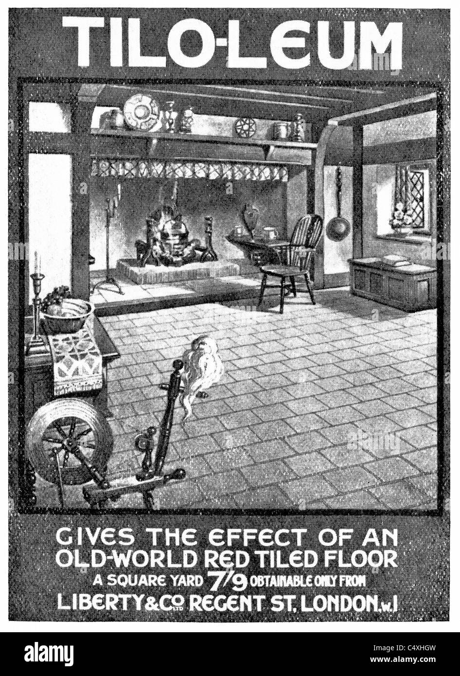 1926 'Tilo-Leum' Advertisement from 'Homes and Gardens' magazine. Stock Photo