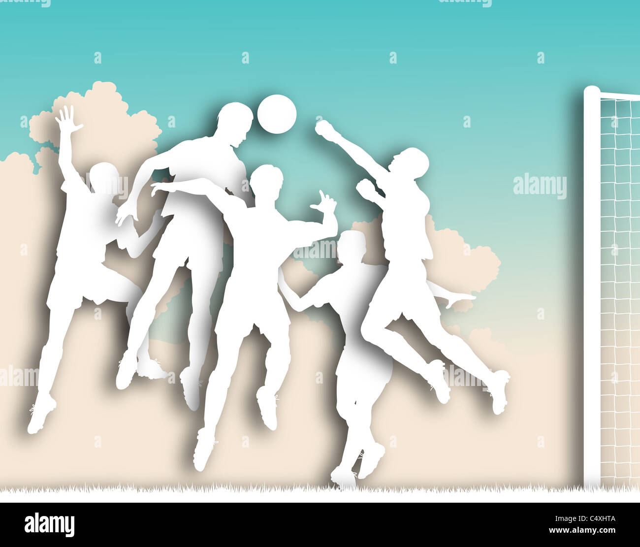 illustrated-cutouts-of-soccer-players-with-drop-shadows-stock-photo-alamy