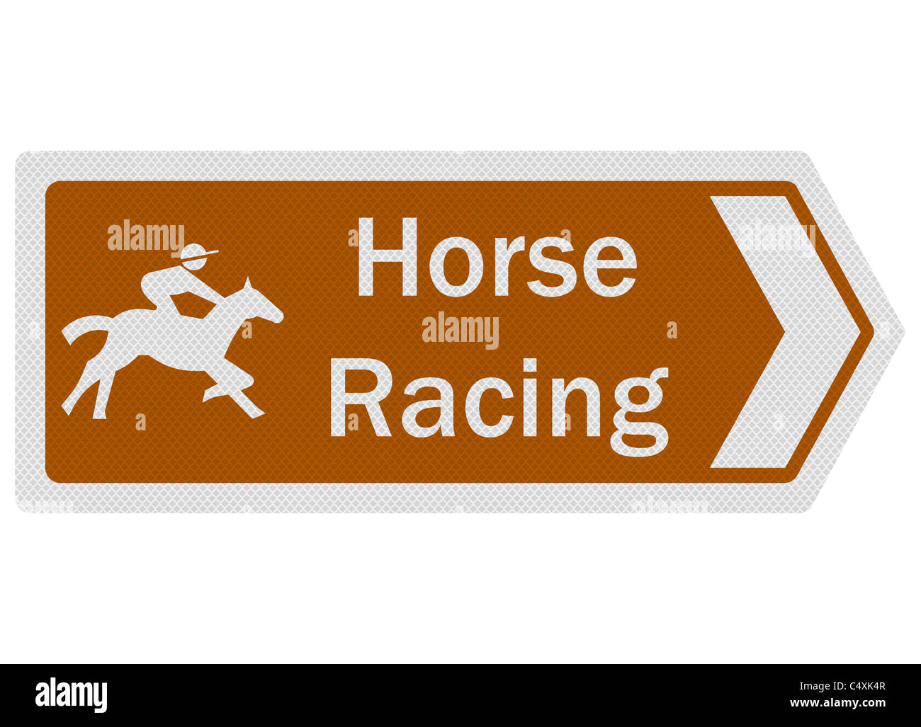 Tourist information series: photo-realistic metallic, reflective 'Horse ...