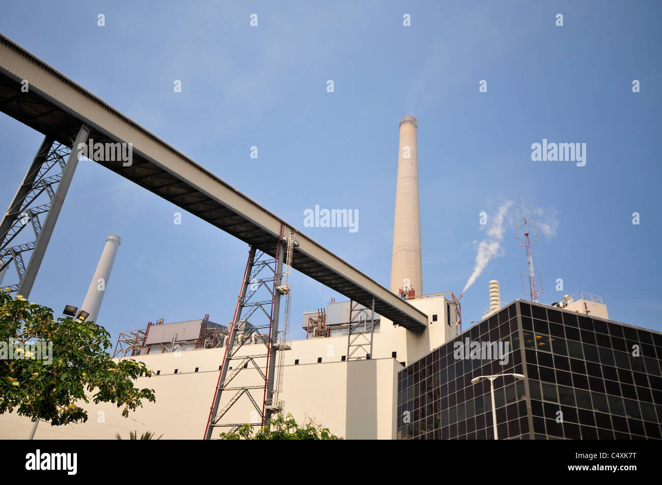 Israel, Hadera, The Orot Rabin coal operated power plant Photographed from within the facility Stock Photo