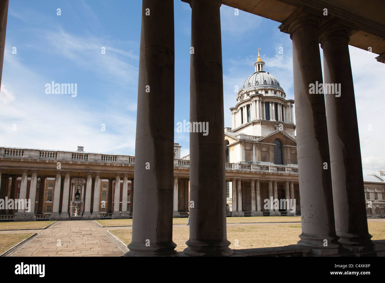 Iconic view of historic church and chapel at Greenwich Stock Photo