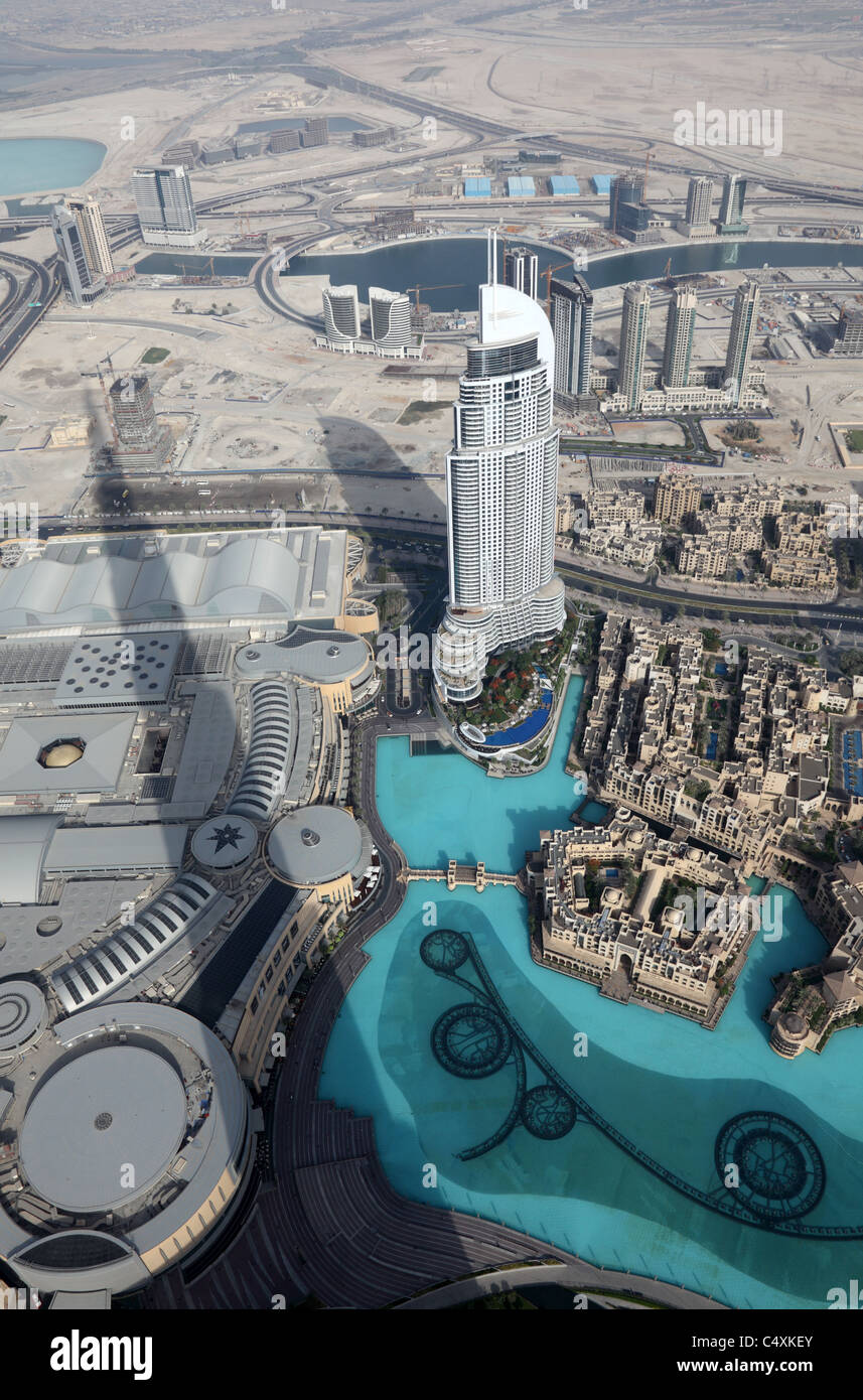 View from Burj Khalifa, Dubai United Arab Emirates Stock Photo