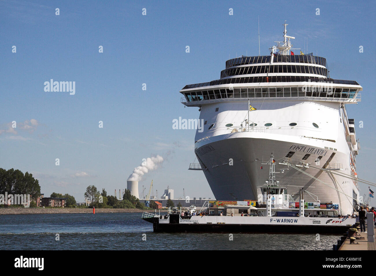 Cruise ship in the port, Warnemunde, Germany Stock Photo - Alamy