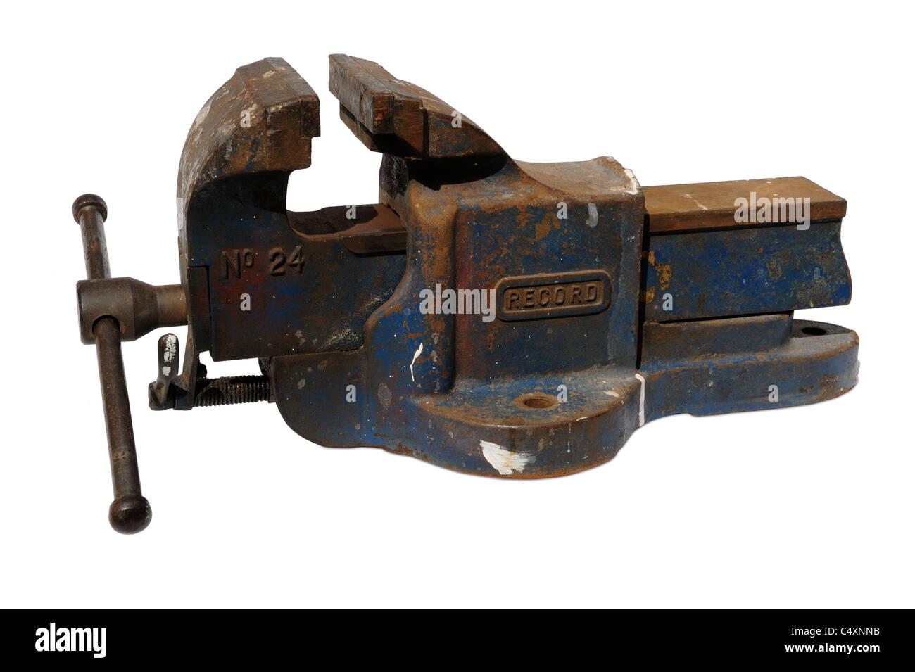 Heavy duty metal vice Stock Photo