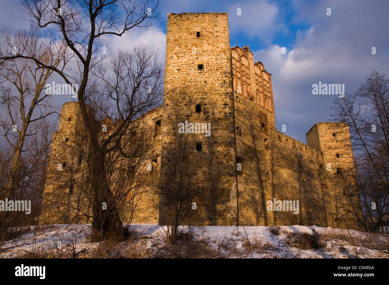 The ruins of the castle in Drzewica, Poland Stock Photo Alamy