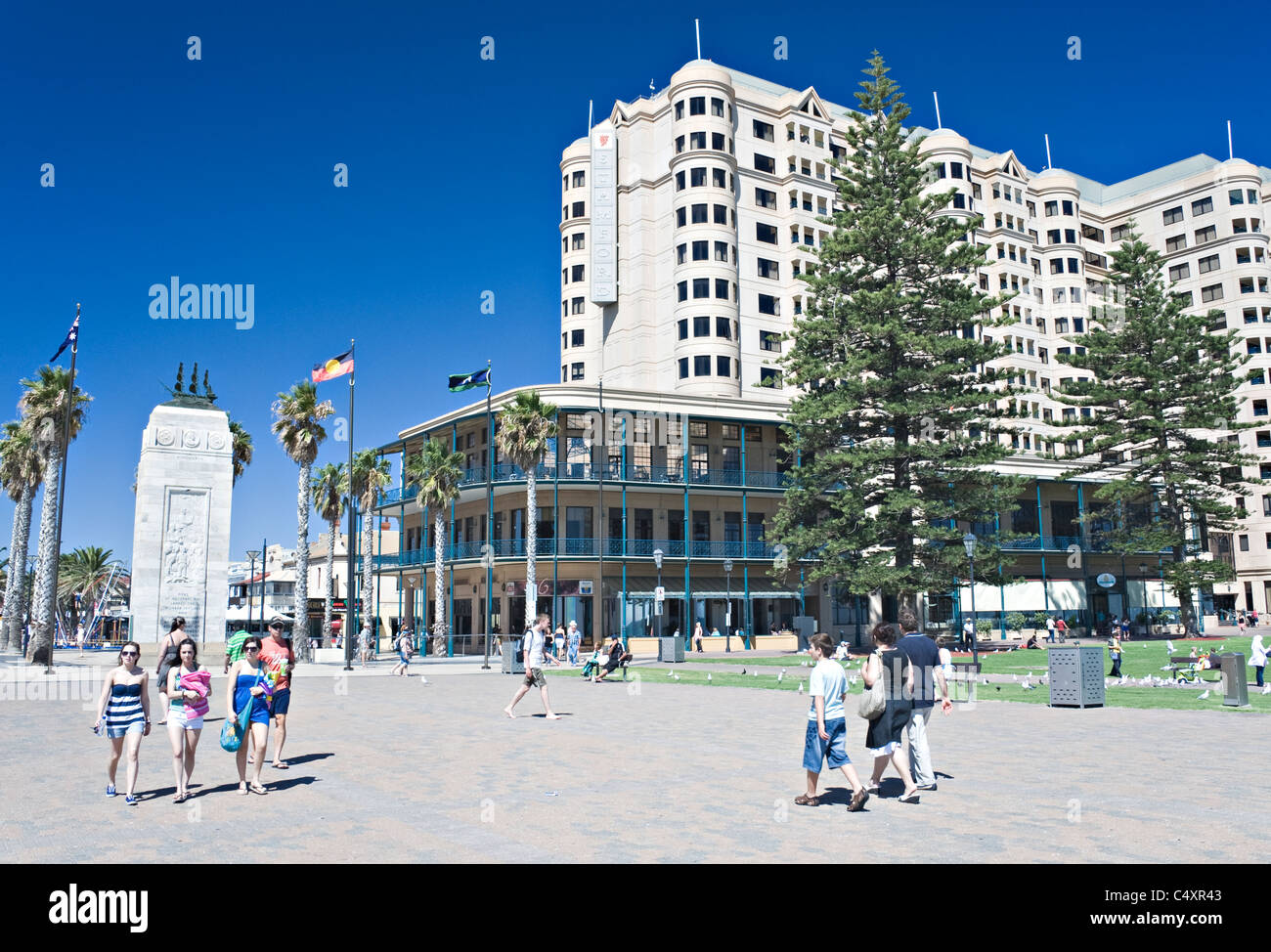 The Lovely Popular Coastal Adelaide Suburb of Glenelg in South Australia SA Stock Photo Alamy