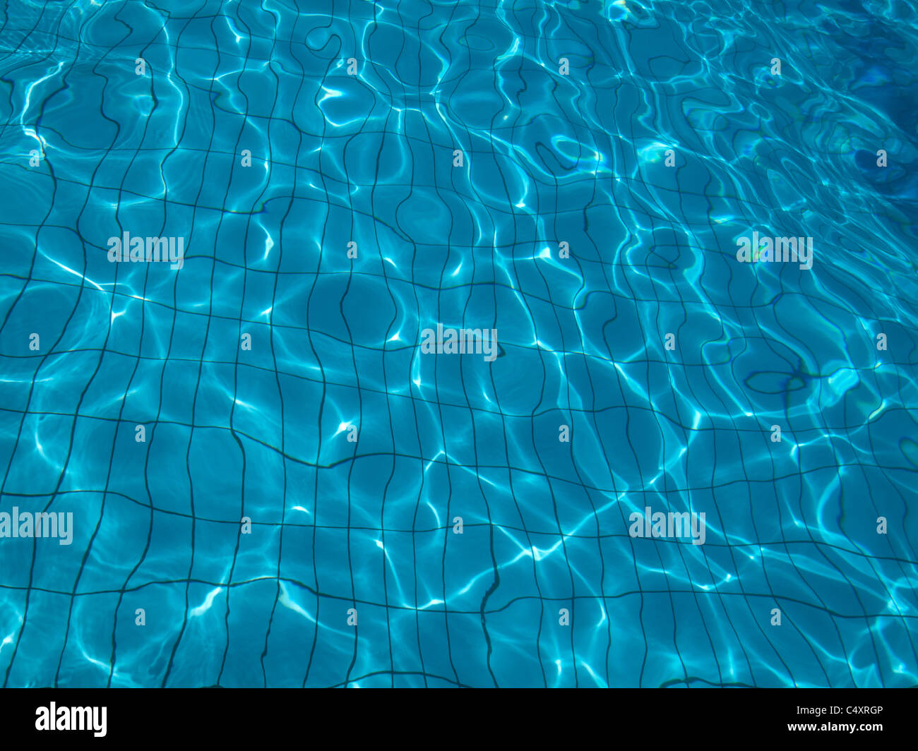 Clear water and reflection in a swimming pool Stock Photo