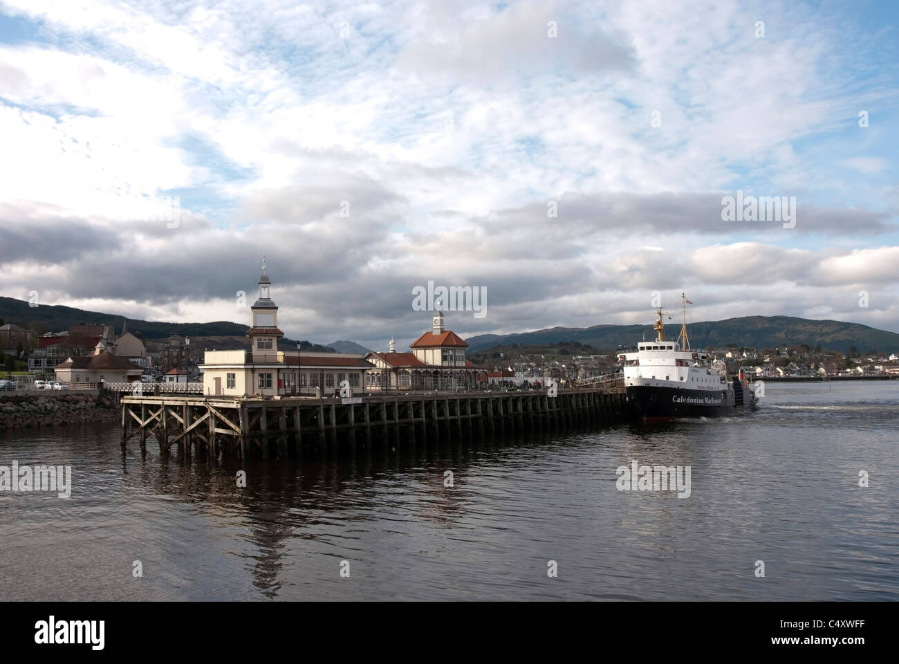 M.V. Saturn CalMac Car & Passenger Ferry Docked at Dunoon Pier Argyll