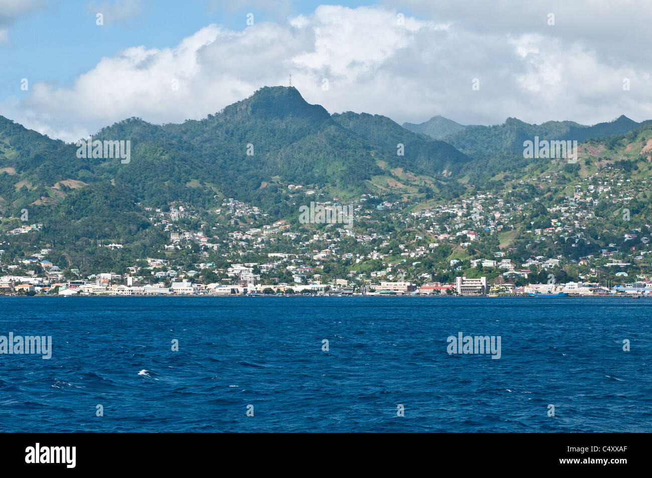 Kingstown harbour capital of St Vincent and the Grenadines. Stock Photo