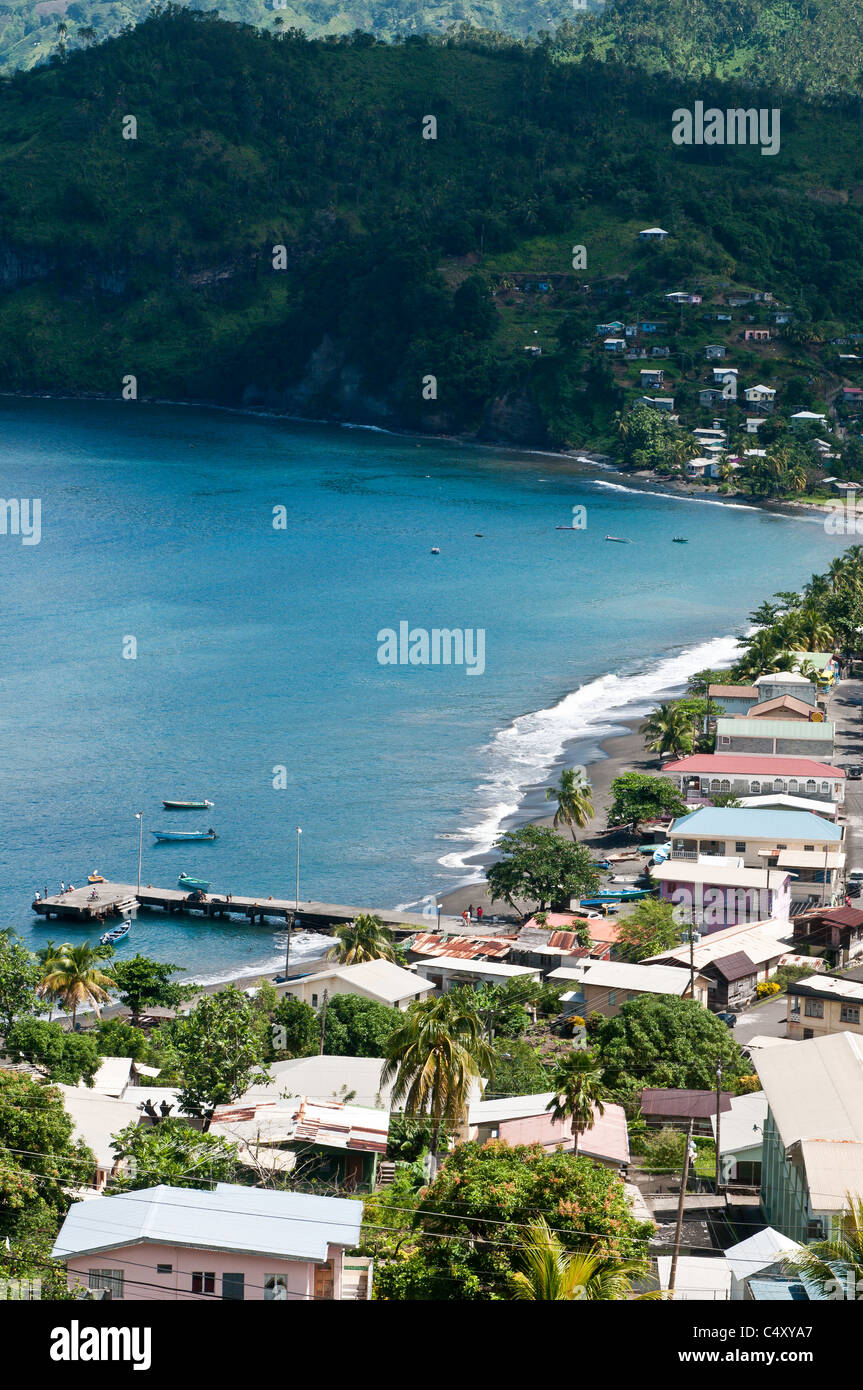 The village of Chateaubelair, St. Vincent & The Grenadines Stock Photo