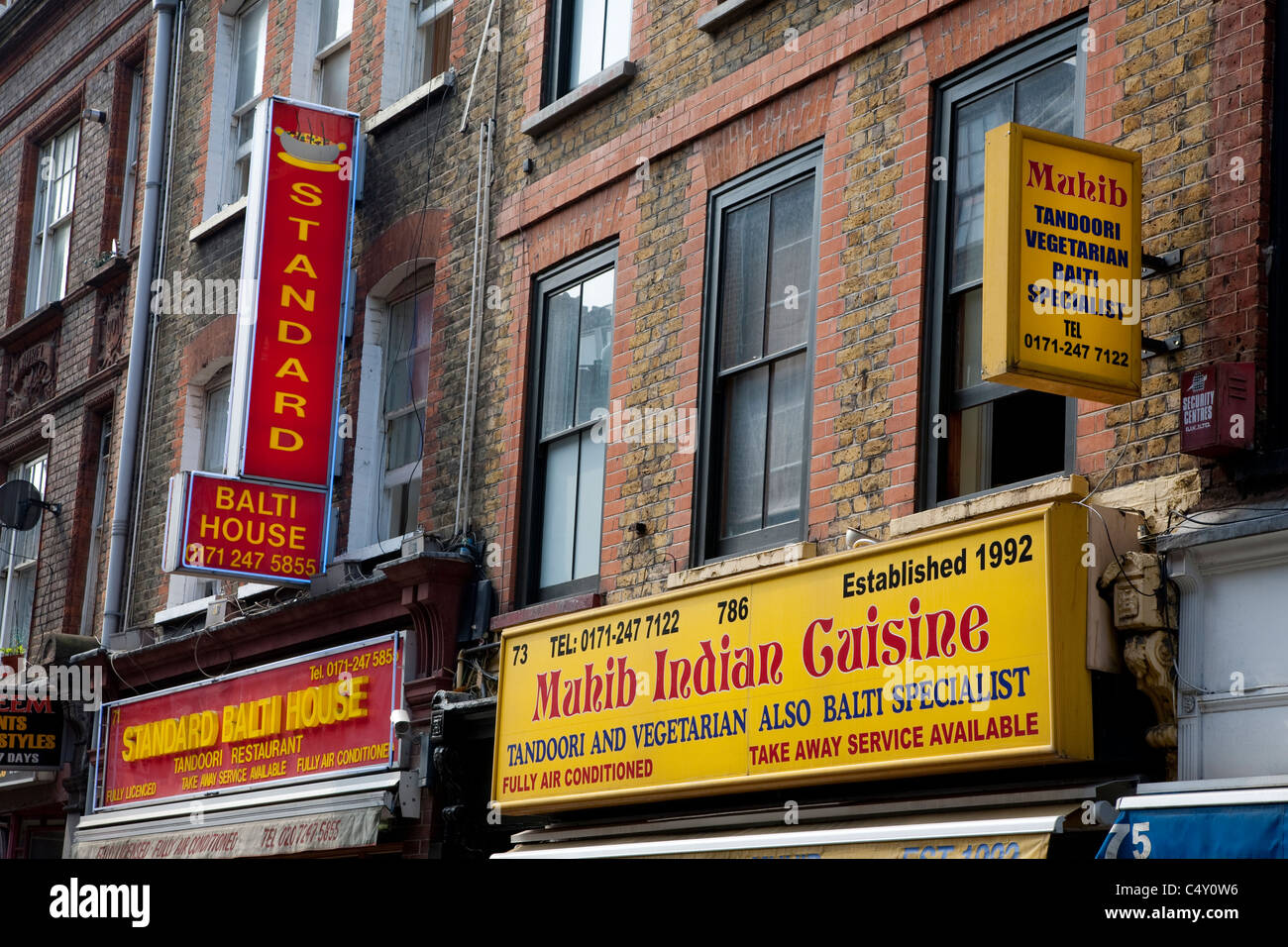 Balti House and Indian Restaurant in Brick Lane, East End in London