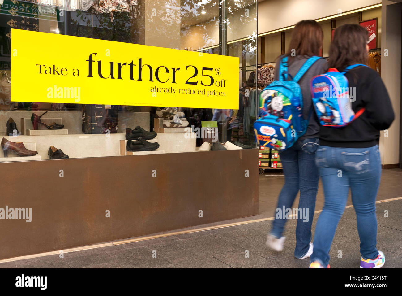 Sale sign in window of Colorado clothing shop, Hay St Mall, Perth