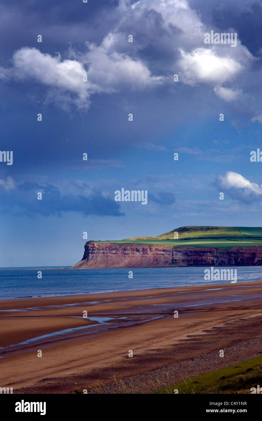 The beach at MarskebytheSea, Cleveland, looking north towards
