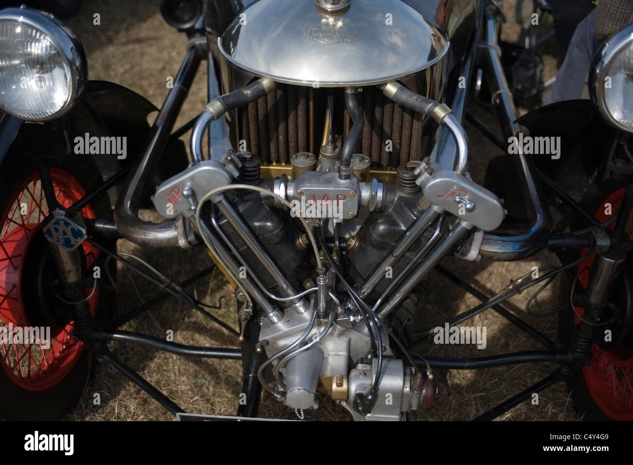 morgan trike engine Stock Photo