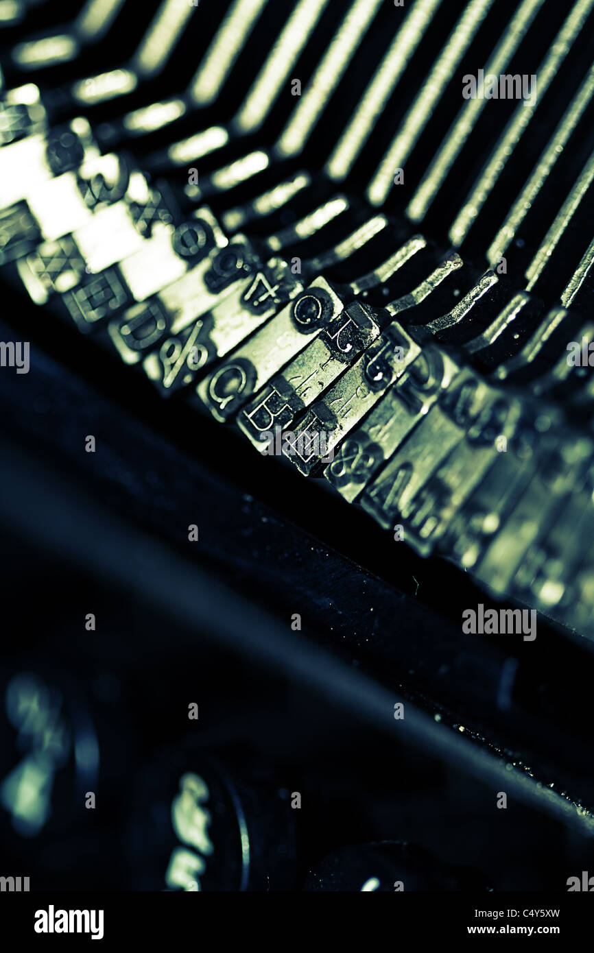 Typewriter letters Stock Photo