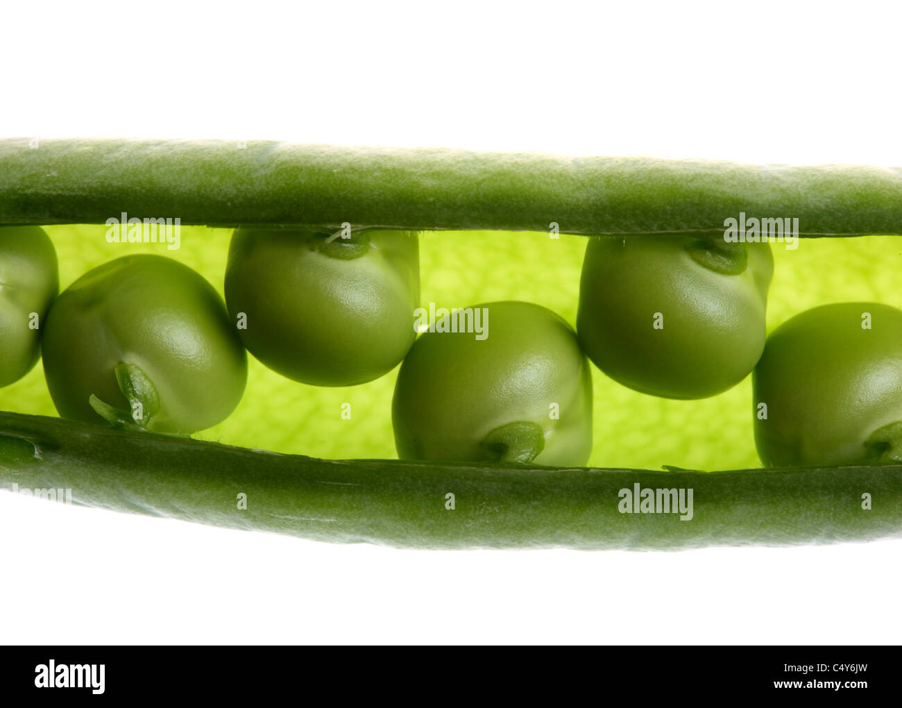 Green peas in a pod. Stock Photo