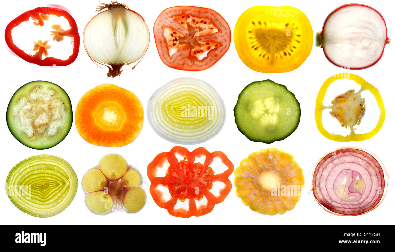 Different, sliced vegetables Stock Photo Alamy