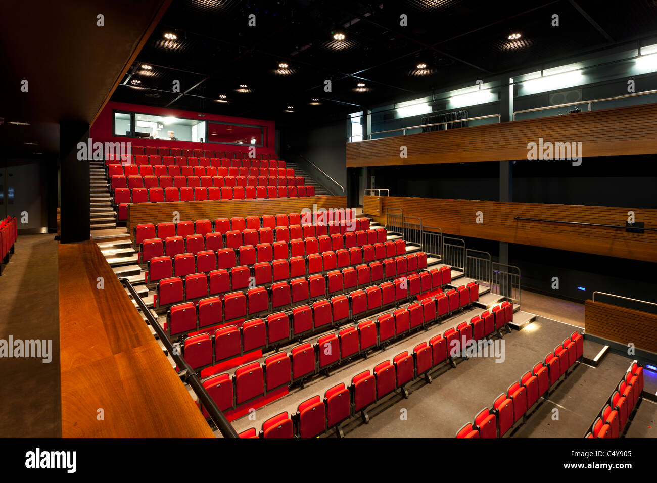stepped seating on the auditorium of Berry Theatre Stock Photo