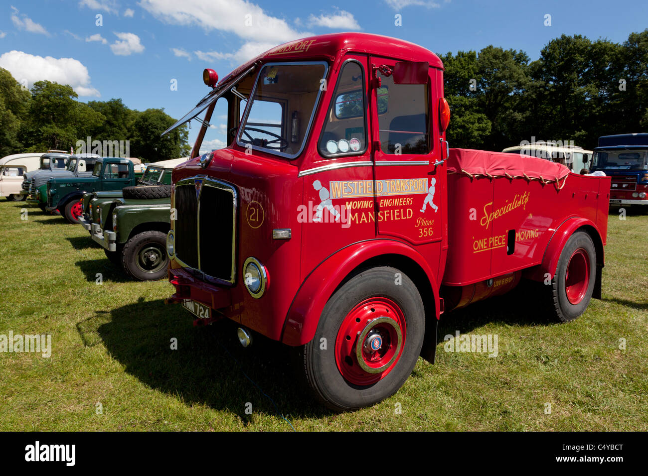 haulage vehicles and vintage lorries at show 2011 Stock Photo