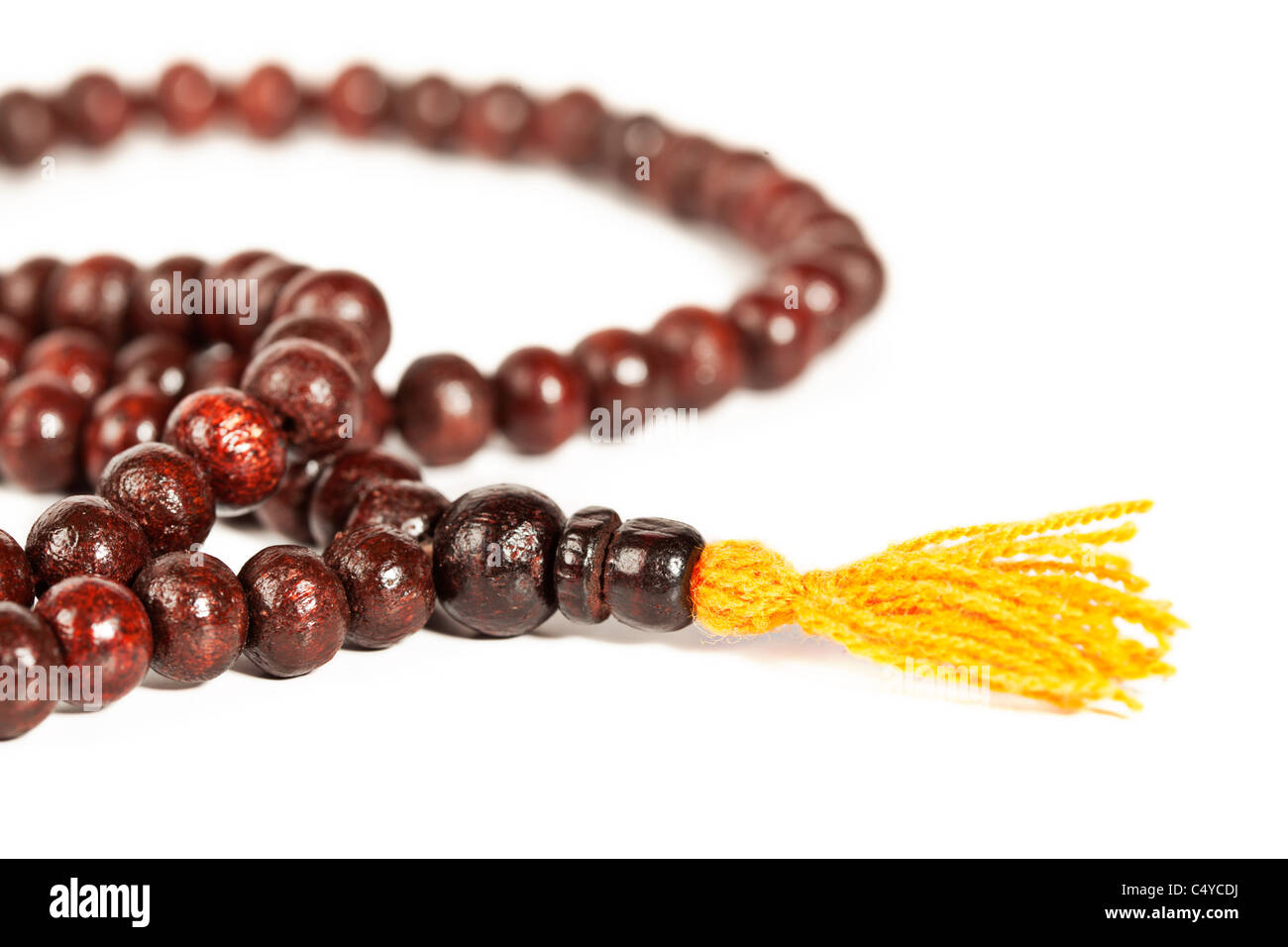 Japa Mala - Buddhist or Hindu prayer beads isolated on white Stock Photo -  Alamy