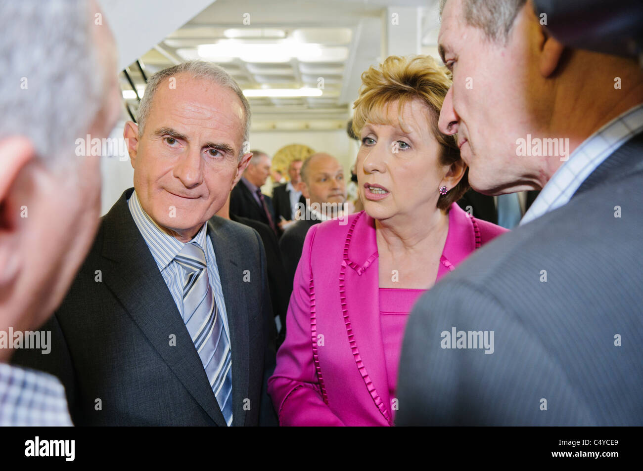 Irish President Mary McAleese, and her husband Senator Martin McAleese visit East Belfast Mission. BELFAST 28/06/2011 Stock Photo