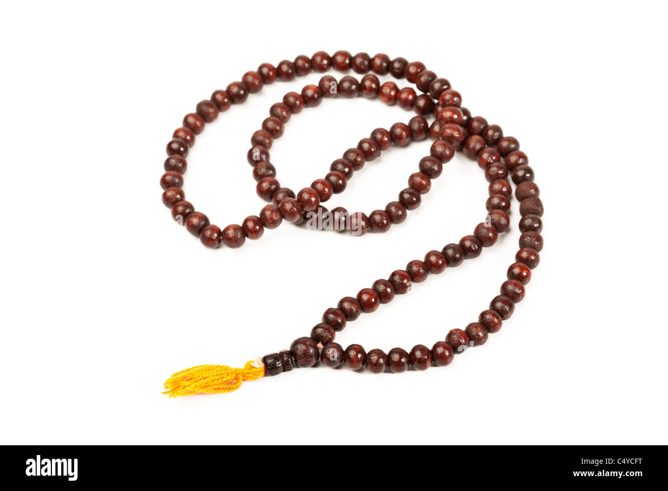 Japa Mala - Buddhist or Hindu prayer beads isolated on white Stock Photo -  Alamy